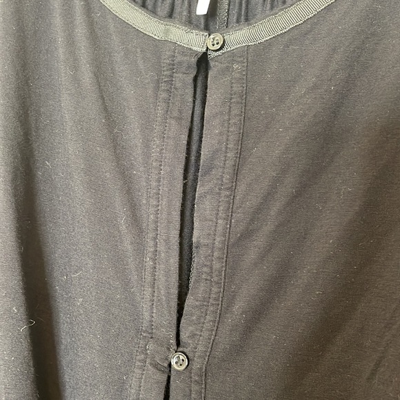 Free People Keepin On Solid Black Tie Sleeve Blouse Medium - Picture 11 of 16